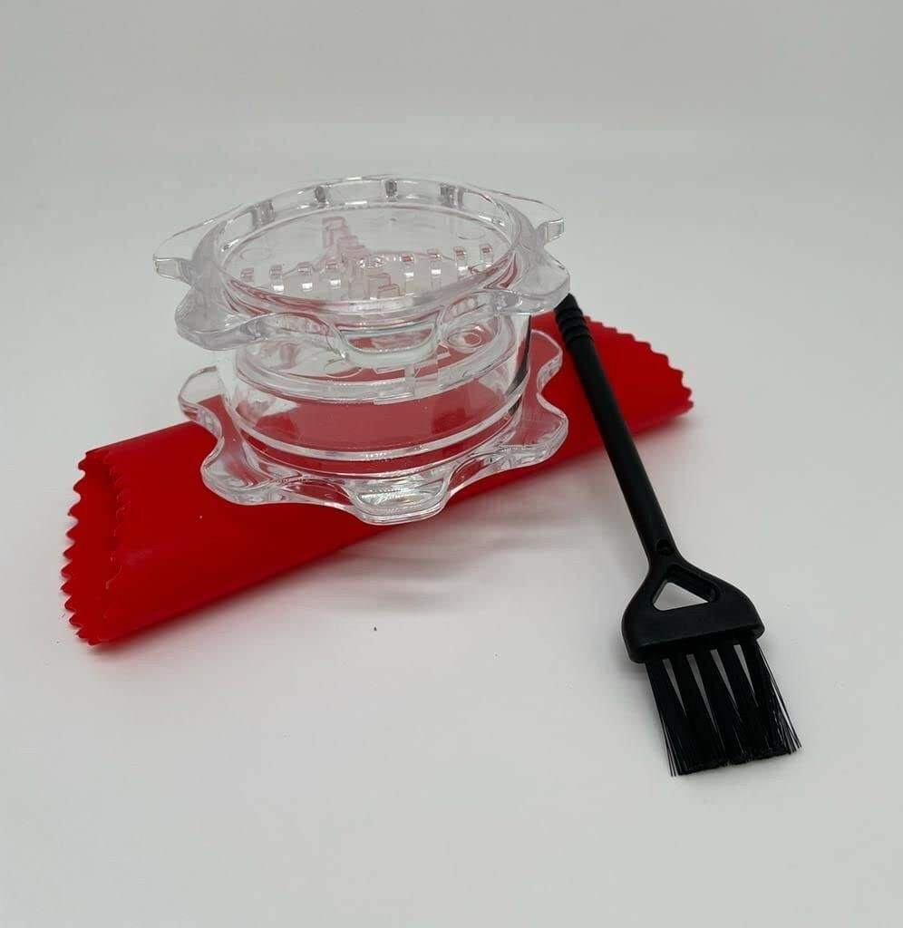 Food Processor-Garlic Mincer Press (clear mincer with peeler brush)