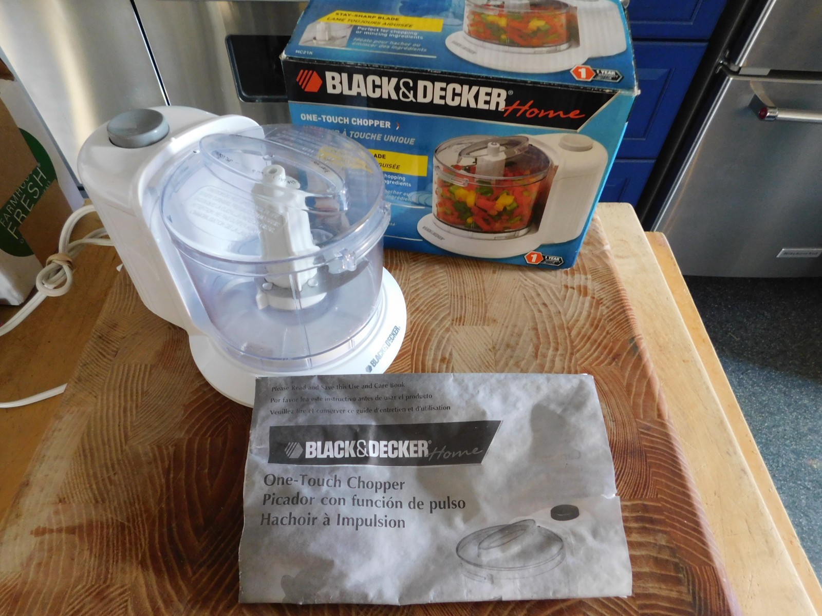 Black & Decker 1.5-Cup One Touch Chopper White Model HC21K (New in Box)