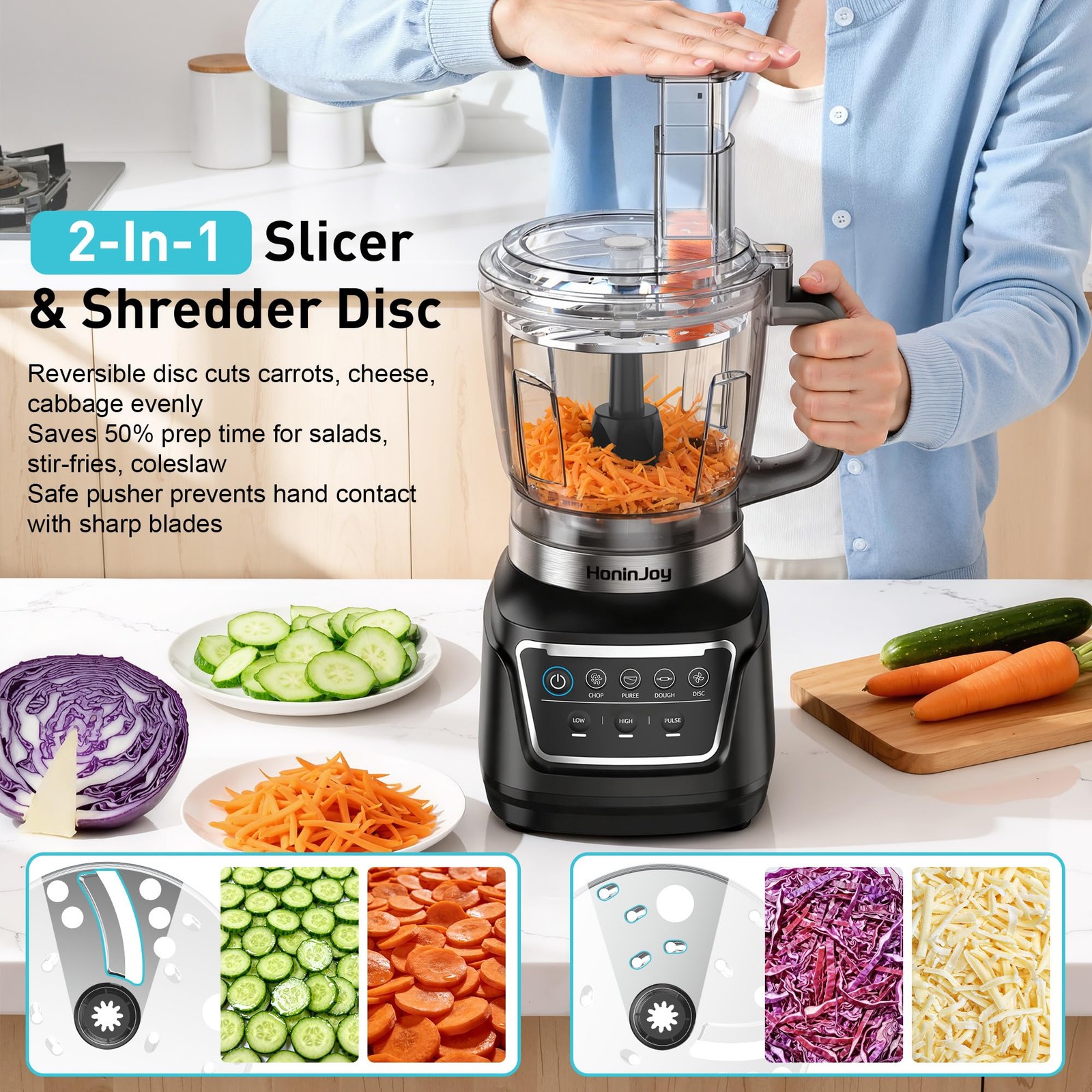 All-in-One Blender & Food Processor, 10-in-1 Professional Blender for Smoothi…