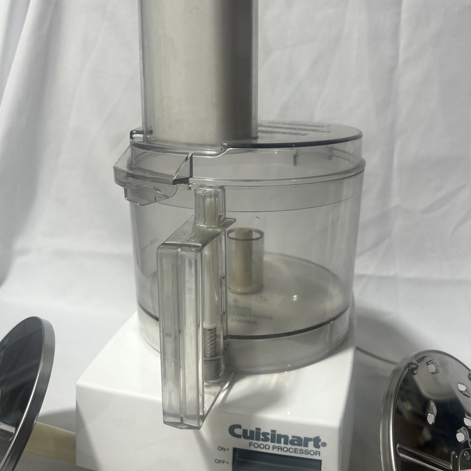 Cuisinart Food Processor DLC-5 TX White w Accessories – TESTED & WORKING!