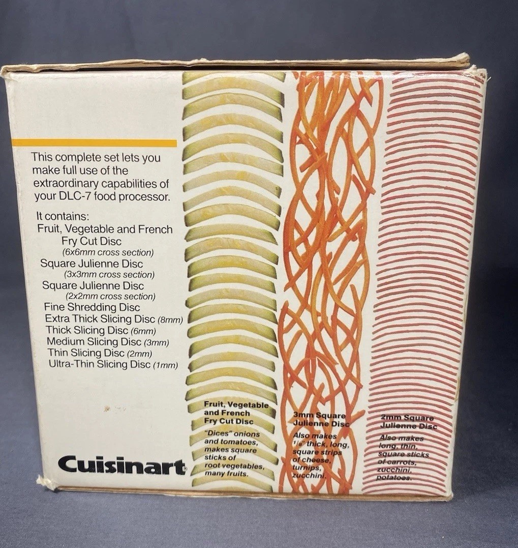 EUC Cuisinart Complete Disc Set DLC-8 or DLC-10 Food Processor with 8 Blades