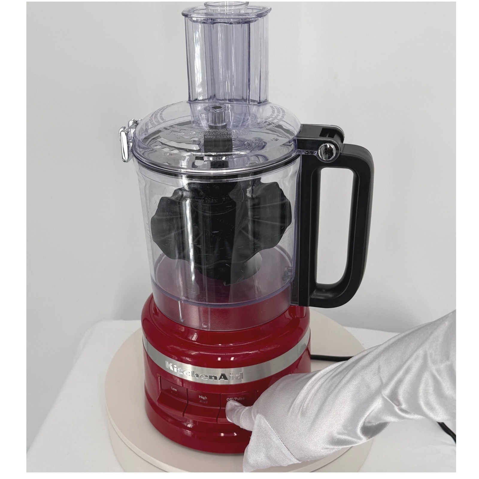 KitchenAid 7 Cup Food Processor Red Electric Compact Base With Lid 96-05