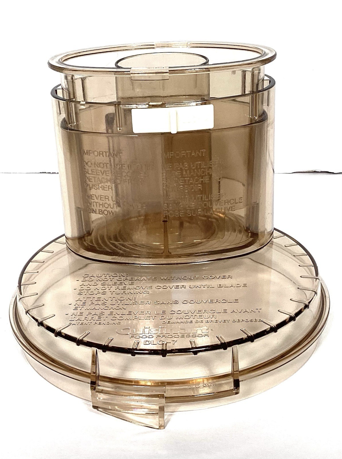 Vintage Cuisinart DLC-7 Pro Food Processor Lid & Chute DLC-017B DLC-018B