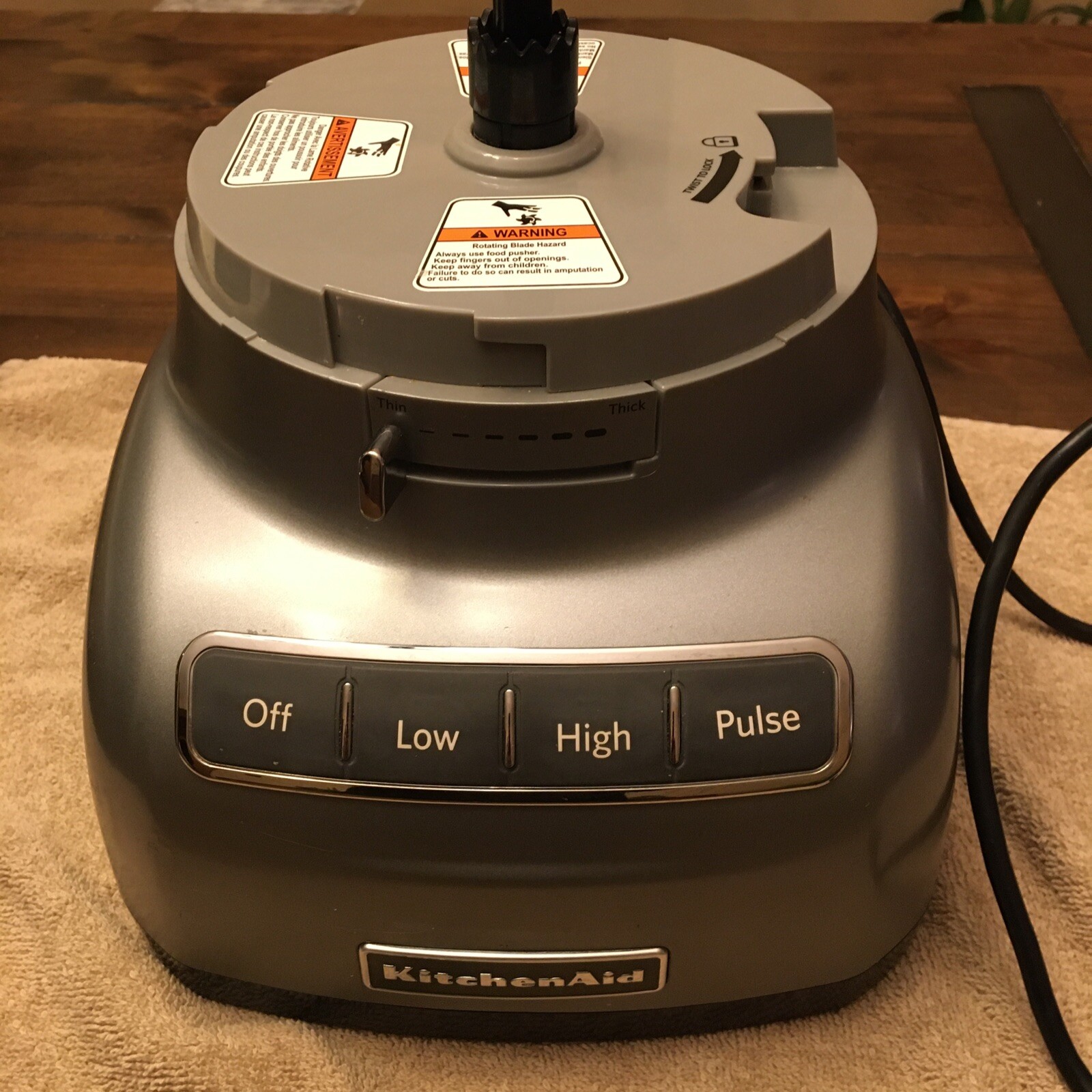 KitchenAid KFP1333CUO Food Processor Exact Slice System Motor Base only -Silver