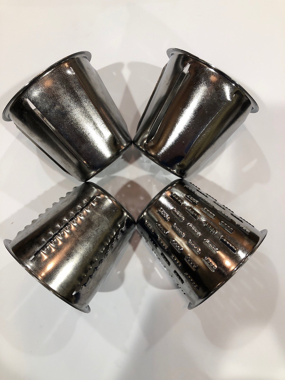 4 Saladmaster Salad King Food Processor Cones Blades 1 thru 4 Hardly Used At All