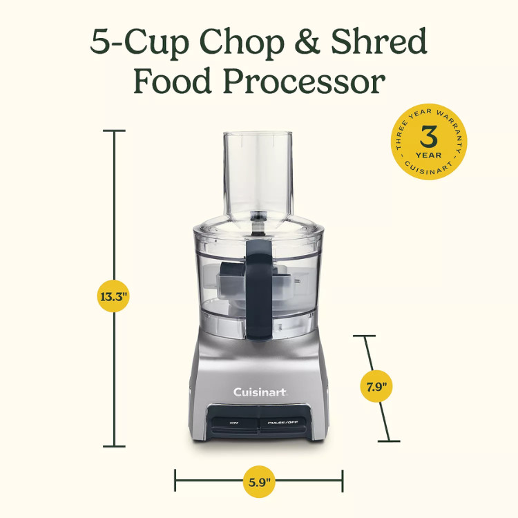 Cuisinart 5 Cup Food Processor Chopper Shredder Reversible Blade