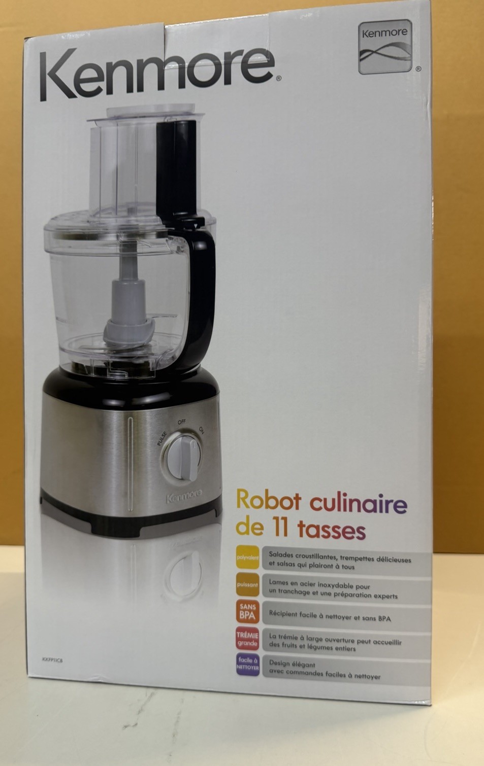 Kenmore 11-Cup Food Processor and Vegetable Chopper – Black/Silver 500W 2 Speed