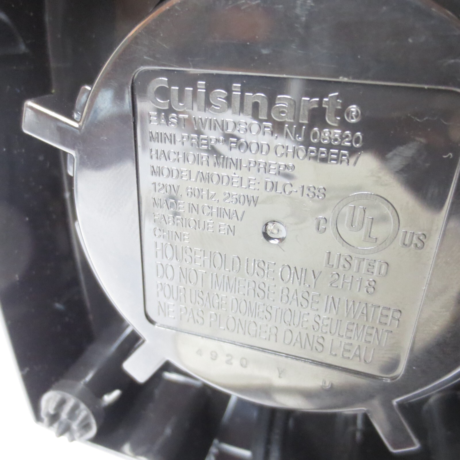 Cuisinart DLC-1SS Mini-Prep Food Processor Motor Base