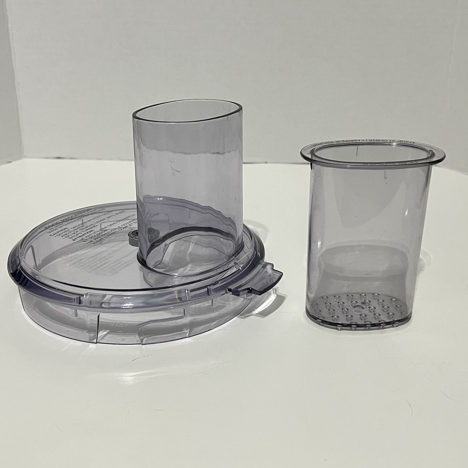Cuisinart Food Processor Part FP-8WBC Work Bowl Cover Lid & FP-8P Pusher