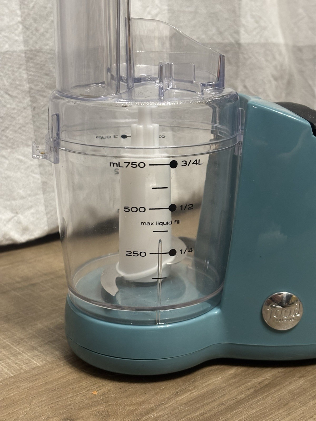 Food Network Blue 3 Cup Mini Processor/Chopper Work Bowl