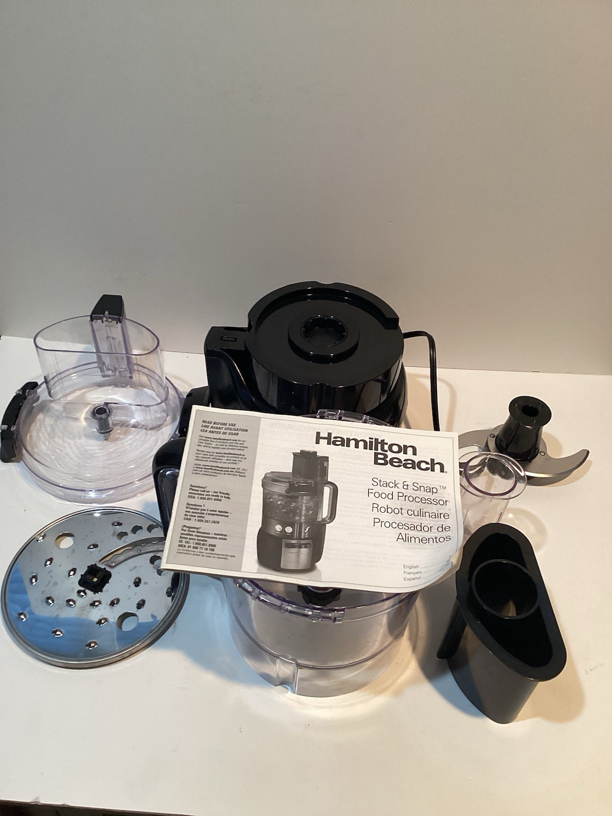 Hamilton Beach 70721 10 Cup Stack and Snap Food Processor – Black