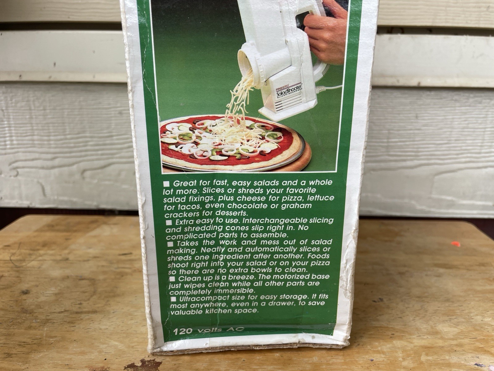 Presto Salad Shooter Electric Slicer Shredder 1993 New Old Stock #2910 Free Ship