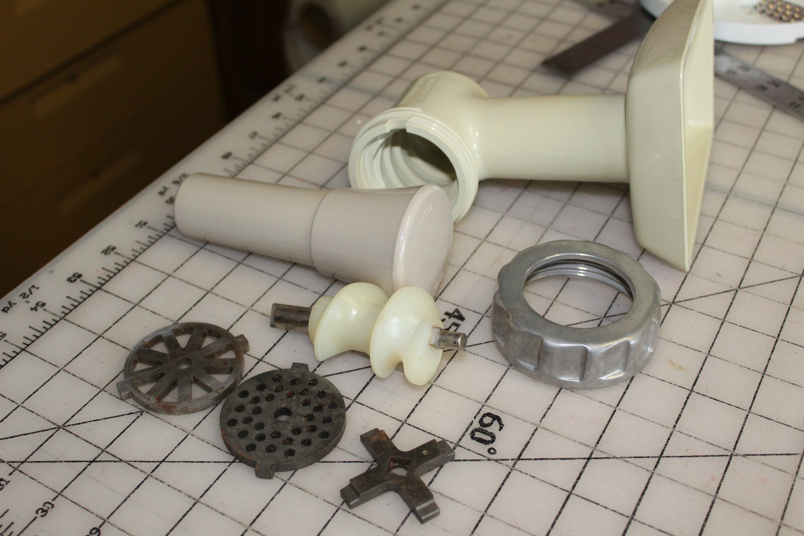 Vintage Original Oster Kitchen Center Meat Grinder Attachment Parts