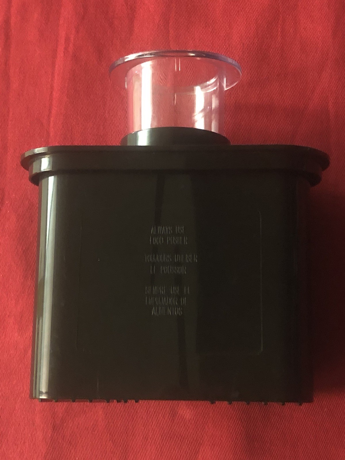 Hamilton Beach 70725A 12-Cup Stack & Snap Food Processor FOOD PUSHER SLEEVE