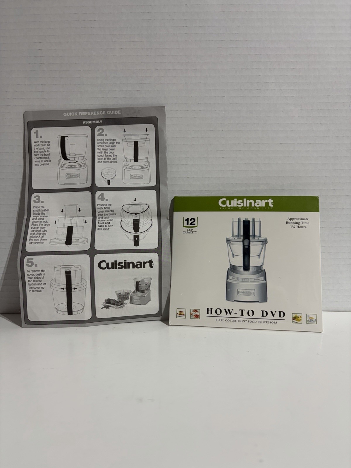 Cuisinart Elite Food Processor 14 Cup Silver FP-12 Tested BASE ONLY Guide DVD