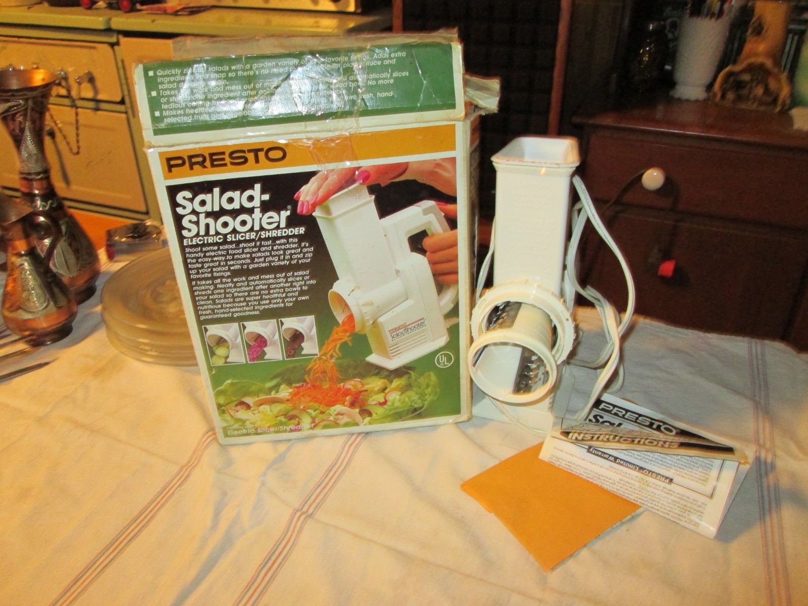 Vtg 1990 PRESTO Salad Shooter 02910 in box instructions gently used