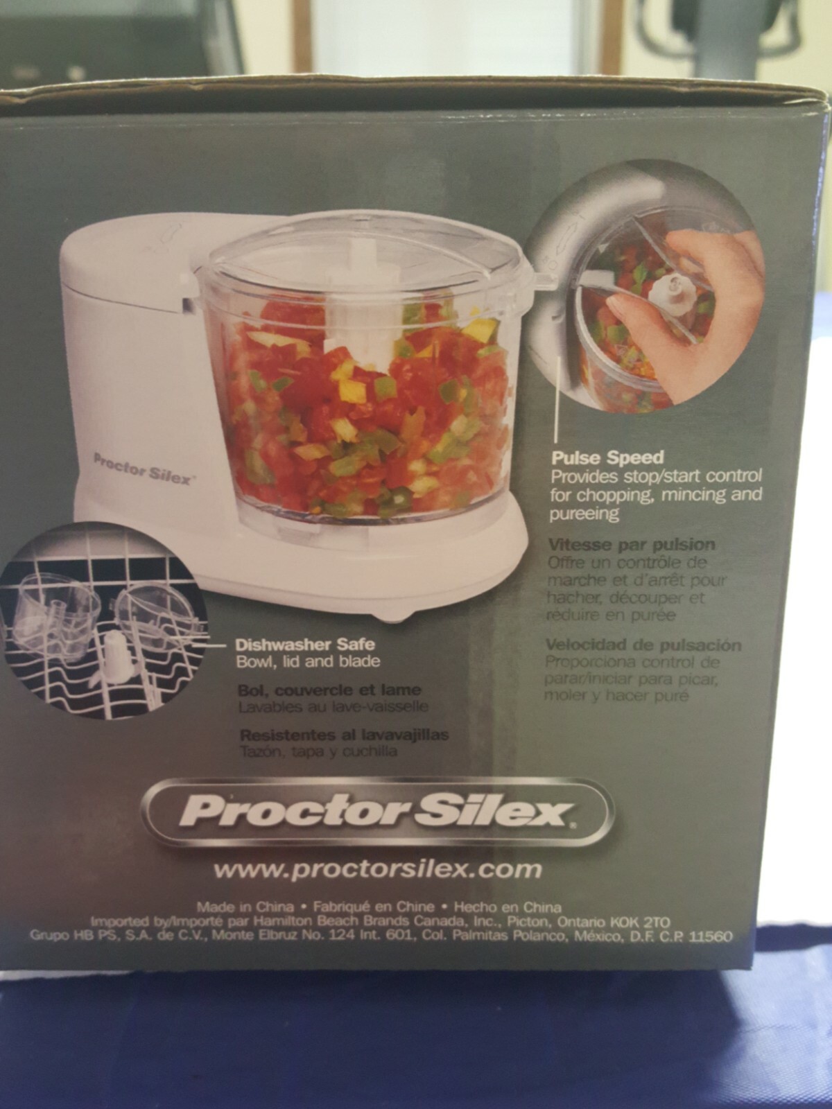 Proctor Silex Durable Food Chopper white model 72500RY new 1.5 cup capacity