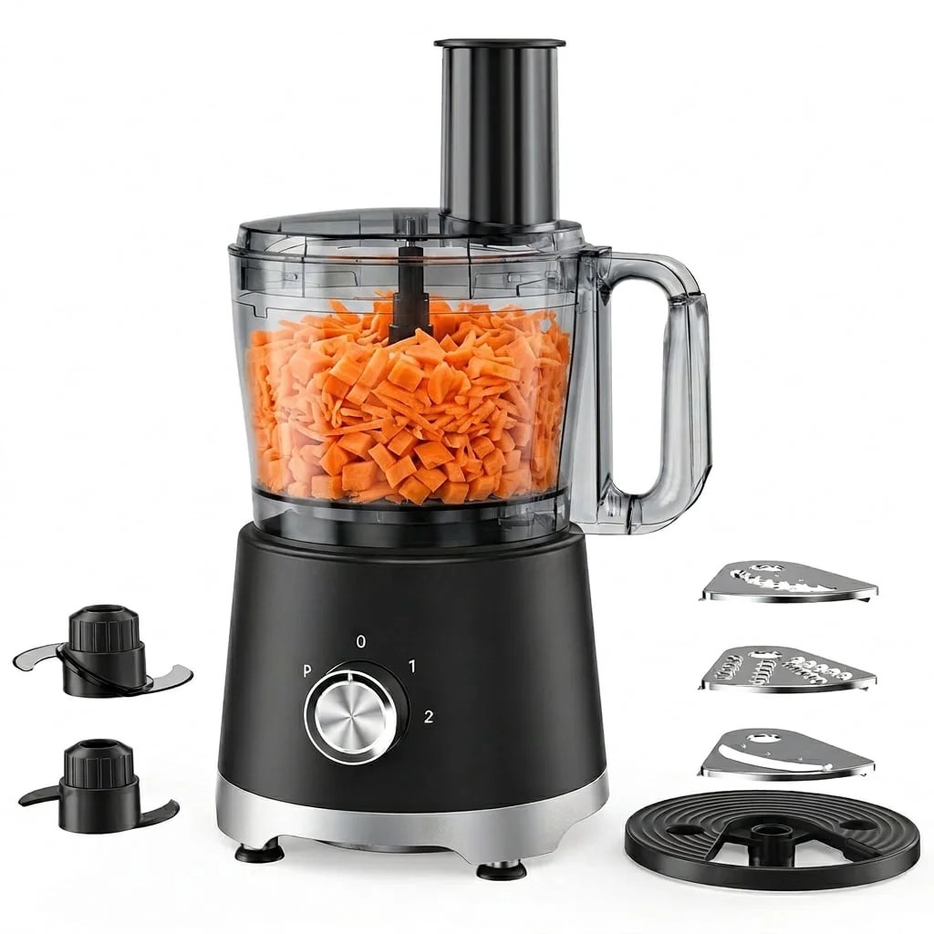 Food Processor 10.5 Cup, Vegetable Choppers with Slicing Shredding Chopping Knea