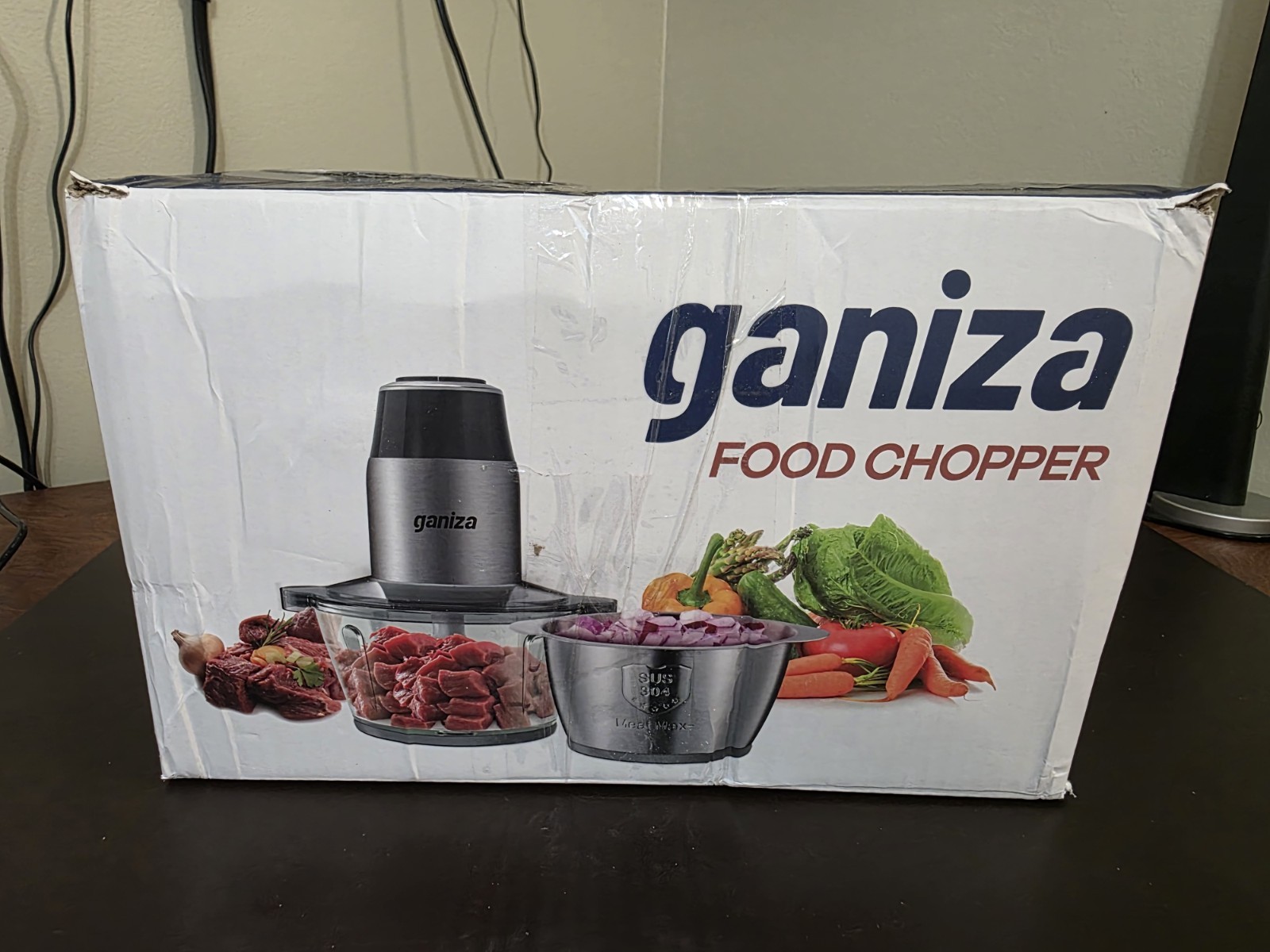 ganiza Electric Mini Food Processor Glass & Stainless Steel Bowls Chopper