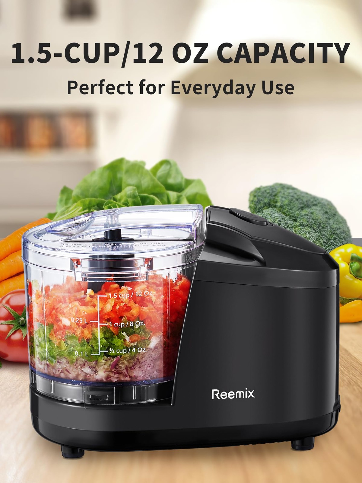 1.5-Cup -Touch Food Chopper, 100W Mini Food Processor Meat Grinder, Mix, Chop…