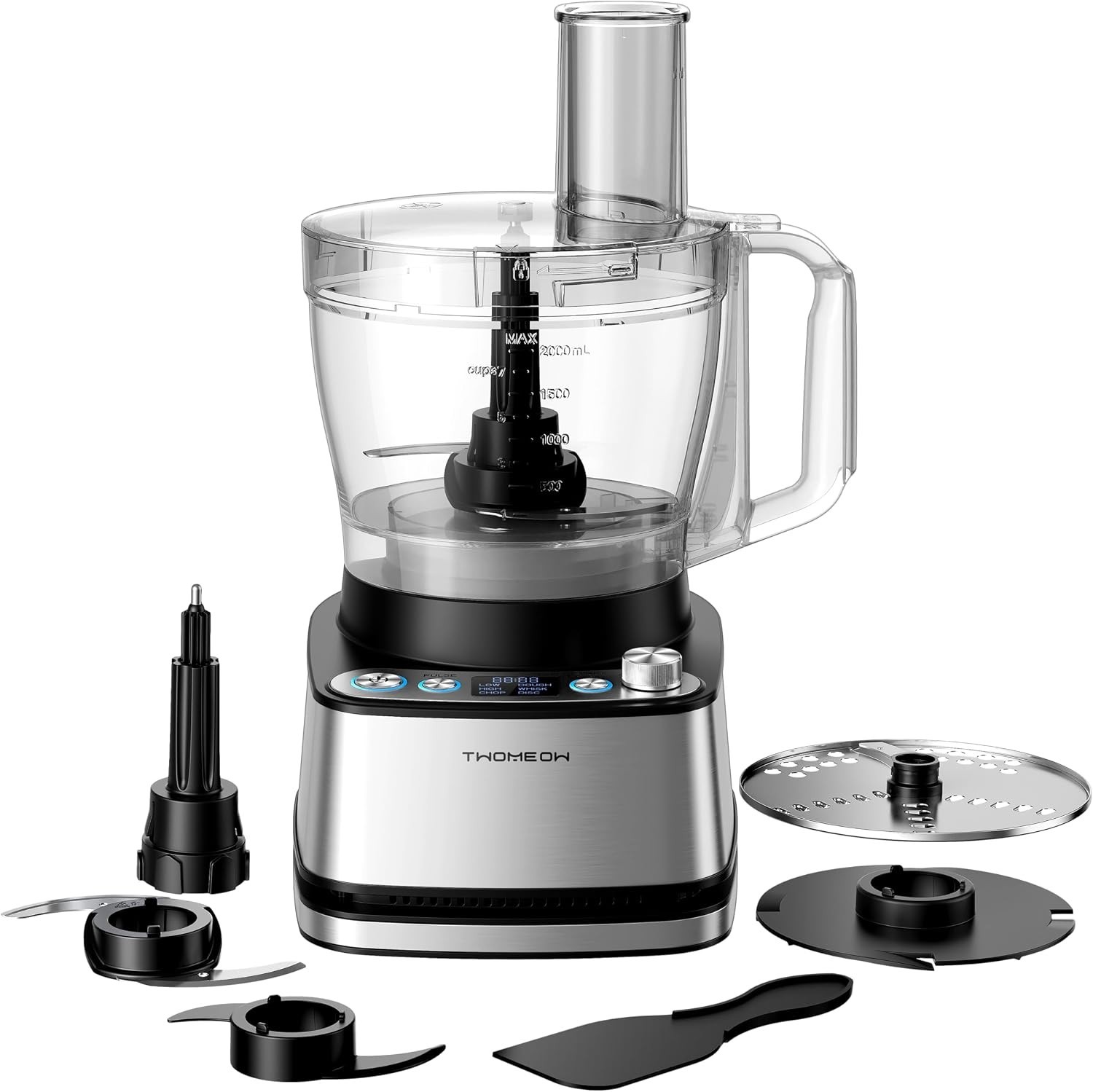 12-Cup, 1000W Food Processor with Safety Lock – Perfect for Chopping & Dicing
